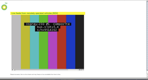 Live stream of operations at Gulf of Mexico Live stream of operations at Gulf of Mexico