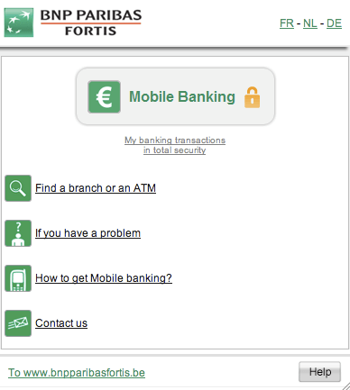 BNP Paribas Fortis - mobile banking