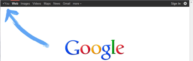Google intelligently trying to give you a hint about it social network Google Plus